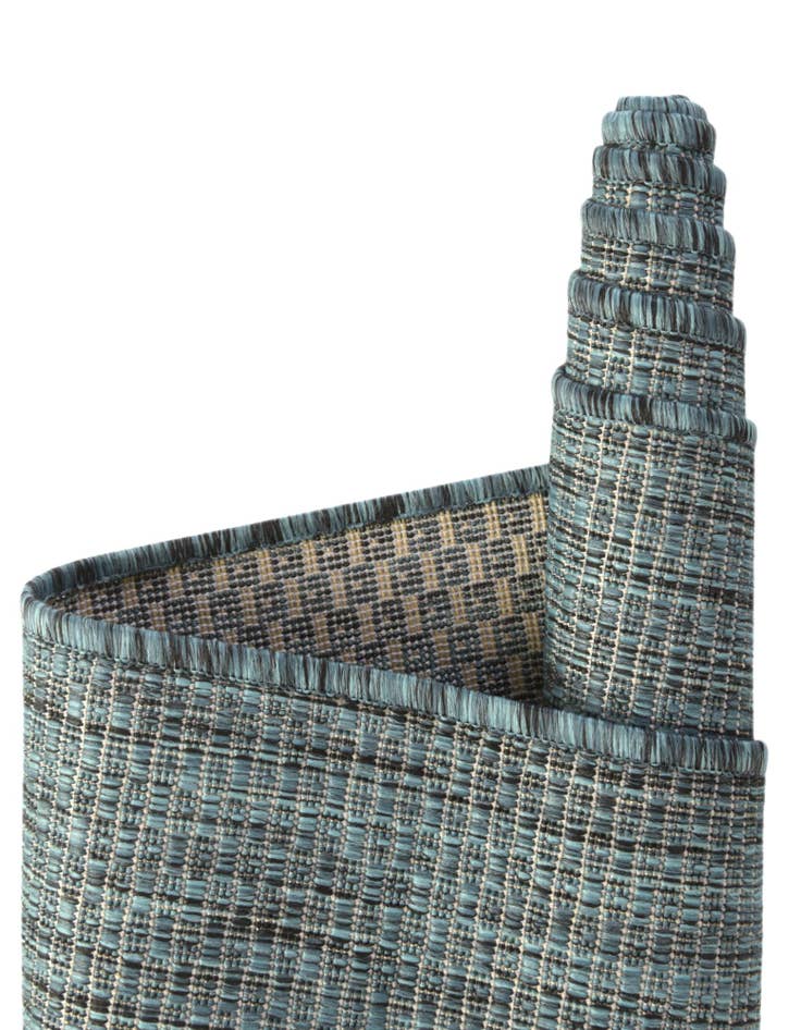 Detail image of  4' 1 x 6' 1  Washable Solid Indoor / Outdoor Oval Rug