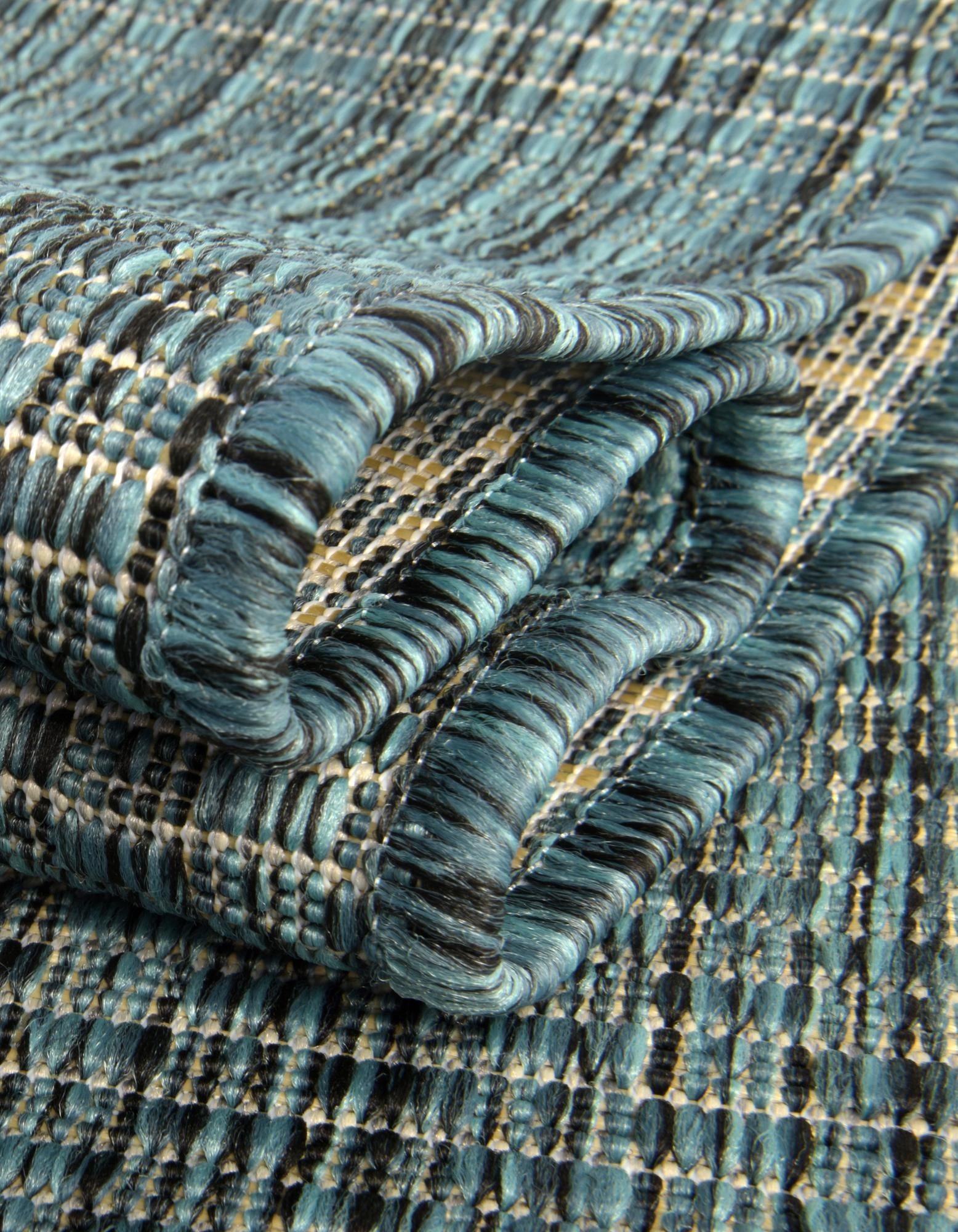 Teal 7' 10 x 10' Solid Indoor / Outdoor Oval Rug | Rugs.com