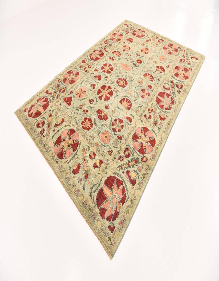 Detail image of  6' 6 x 9' 7  Hand Knotted Ariana Ziegler Oriental Rug