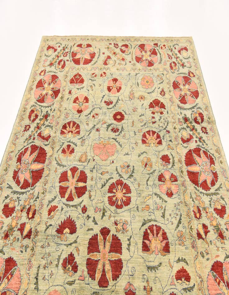 Detail image of  6' 6 x 9' 7  Hand Knotted Ariana Ziegler Oriental Rug