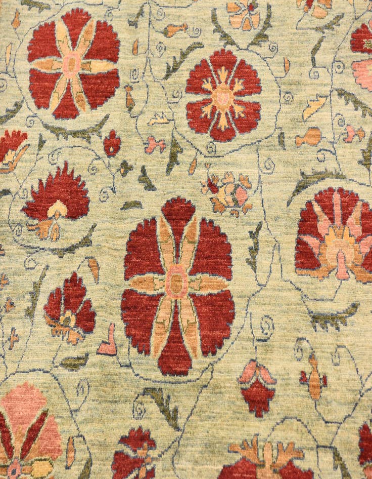 Detail image of  6' 6 x 9' 7  Hand Knotted Ariana Ziegler Oriental Rug