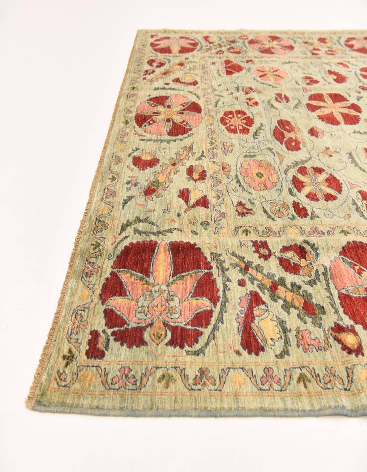 Detail image of  6' 6 x 9' 7  Hand Knotted Ariana Ziegler Oriental Rug