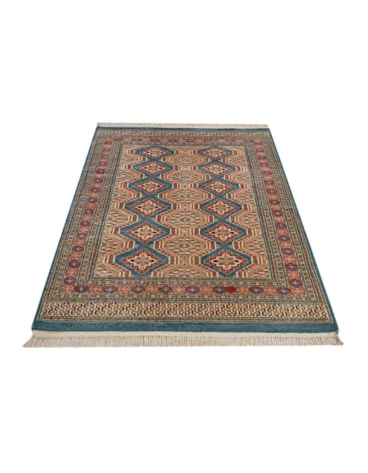 Detail image of  4' 3 x 6' 2  Hand Knotted Bokhara Oriental Rug