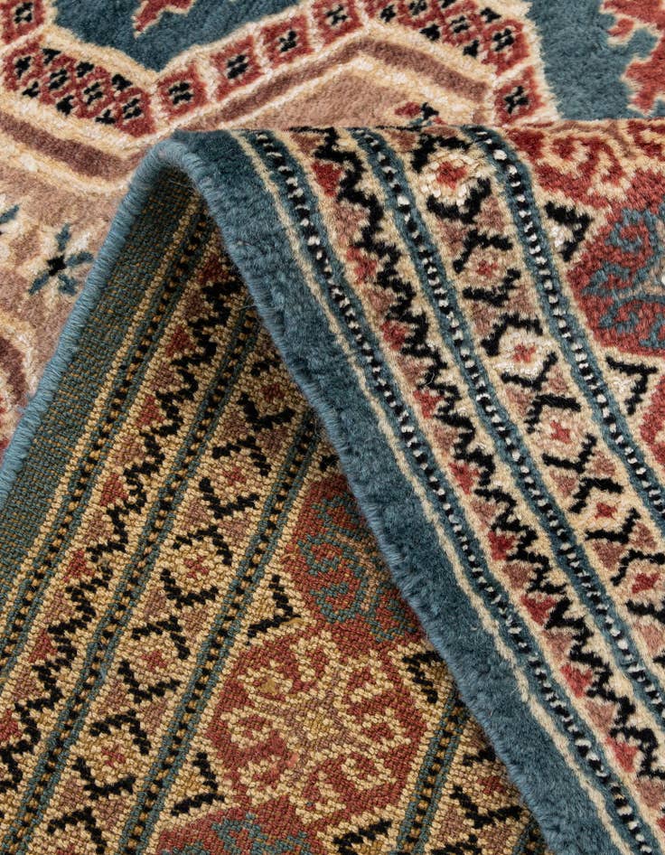 Detail image of  4' 3 x 6' 2  Hand Knotted Bokhara Oriental Rug