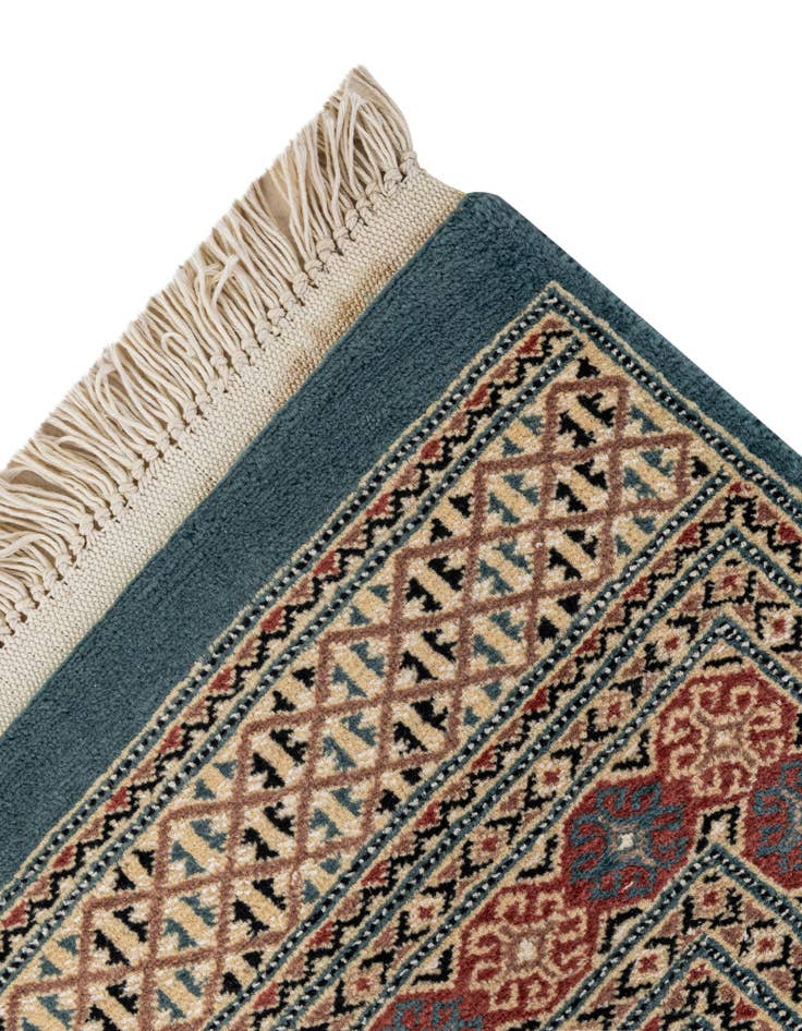 Detail image of  4' 3 x 6' 2  Hand Knotted Bokhara Oriental Rug