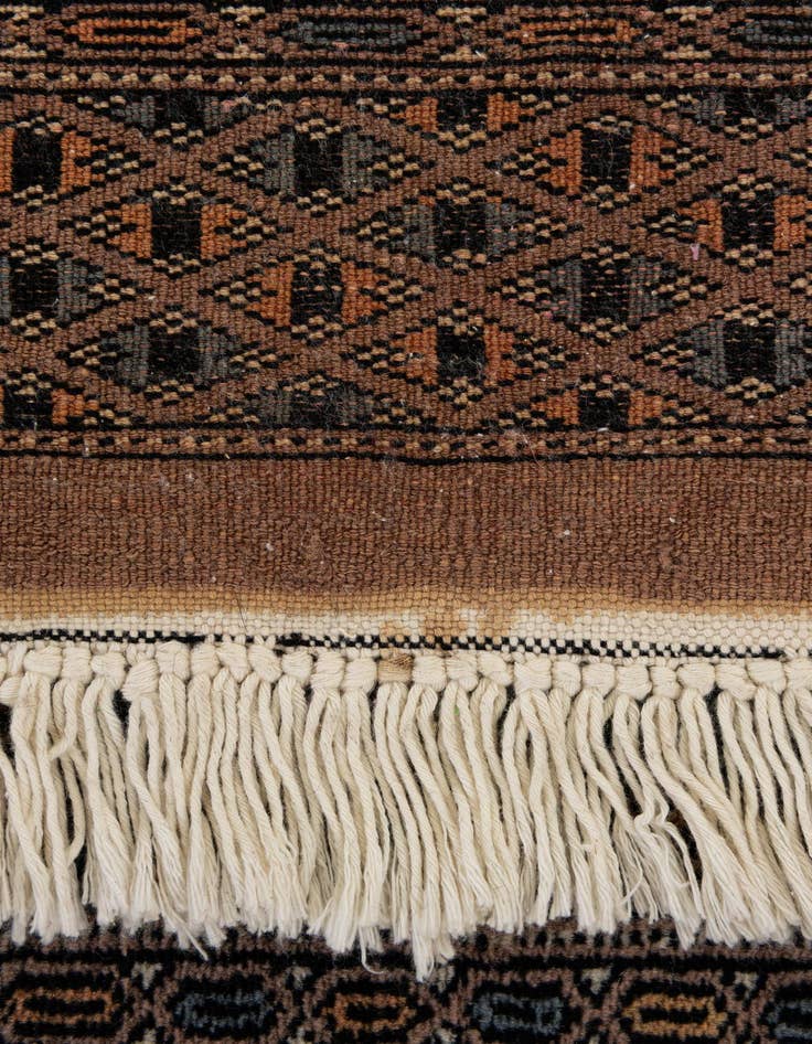 Detail image of  3' 3 x 4' 11  Hand Knotted Bokhara Oriental Wool Rug