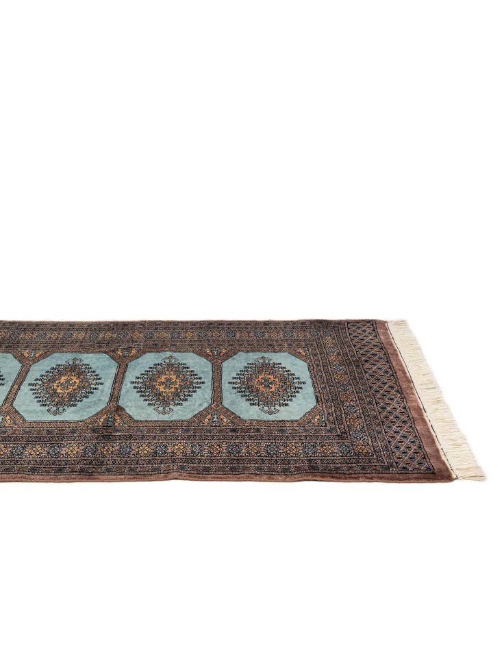 Detail image of  3' 3 x 4' 11  Hand Knotted Bokhara Oriental Wool Rug