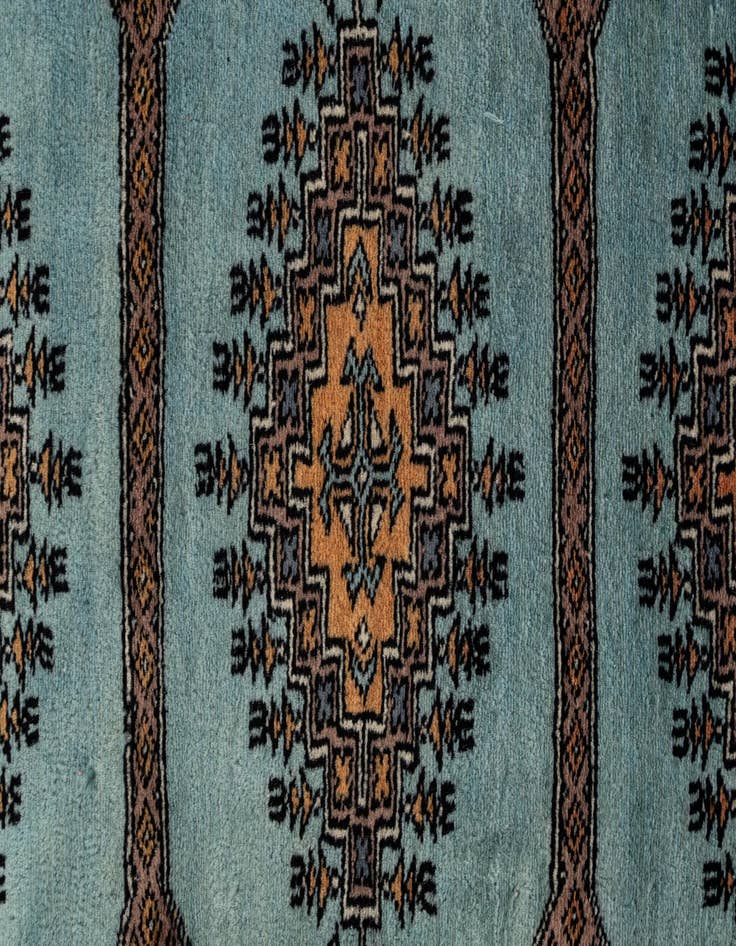 Detail image of  3' 3 x 4' 11  Hand Knotted Bokhara Oriental Wool Rug