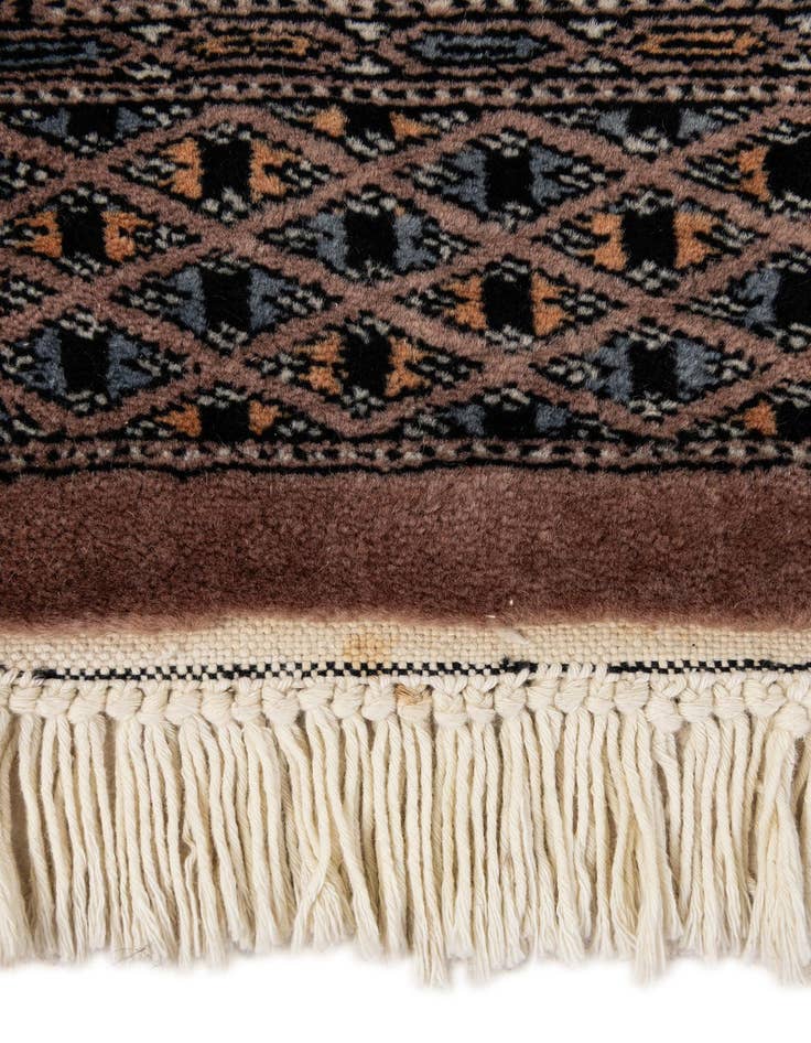 Detail image of  3' 3 x 4' 11  Hand Knotted Bokhara Oriental Wool Rug