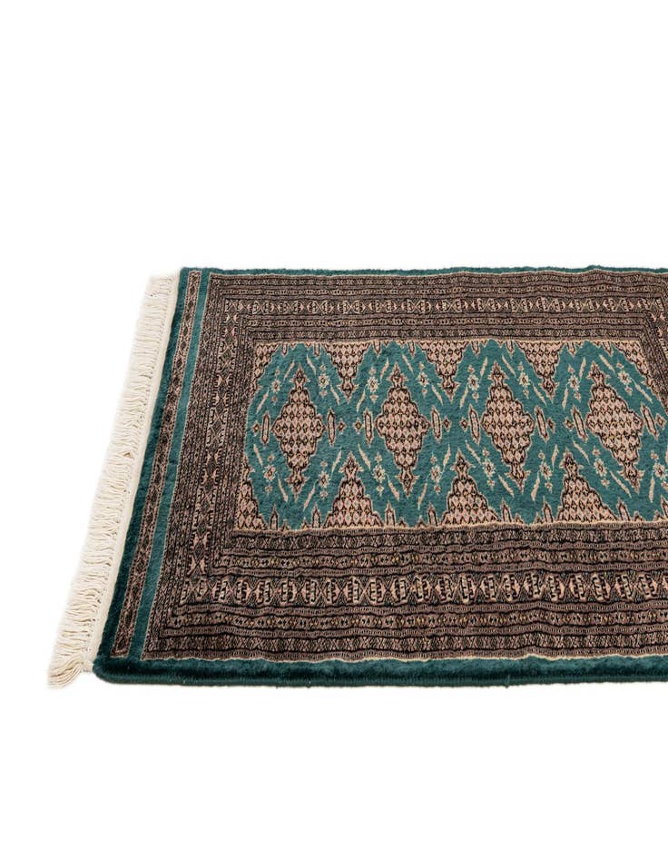 Detail image of  2' 9 x 4' 1  Hand Knotted Bokhara Oriental Wool Rug