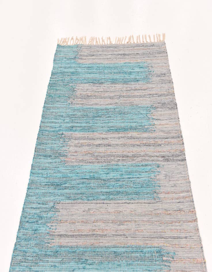 Detail image of 4' 1 x 6' 2 Hand Braided Chindi Cotton Rug
