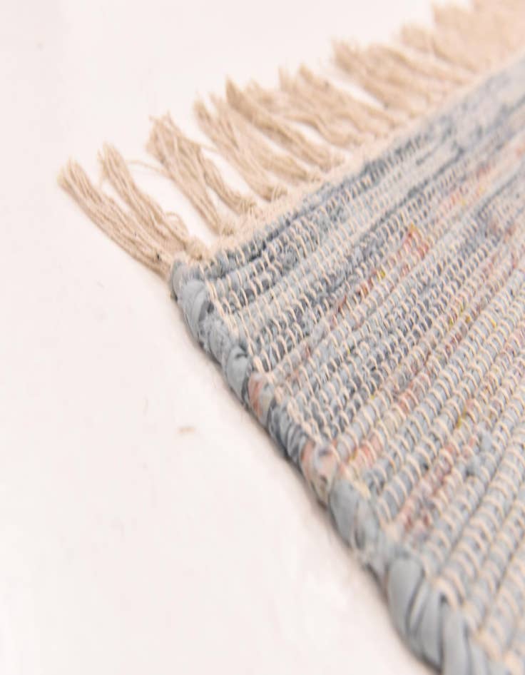 Detail image of 4' 1 x 6' 2 Hand Braided Chindi Cotton Rug