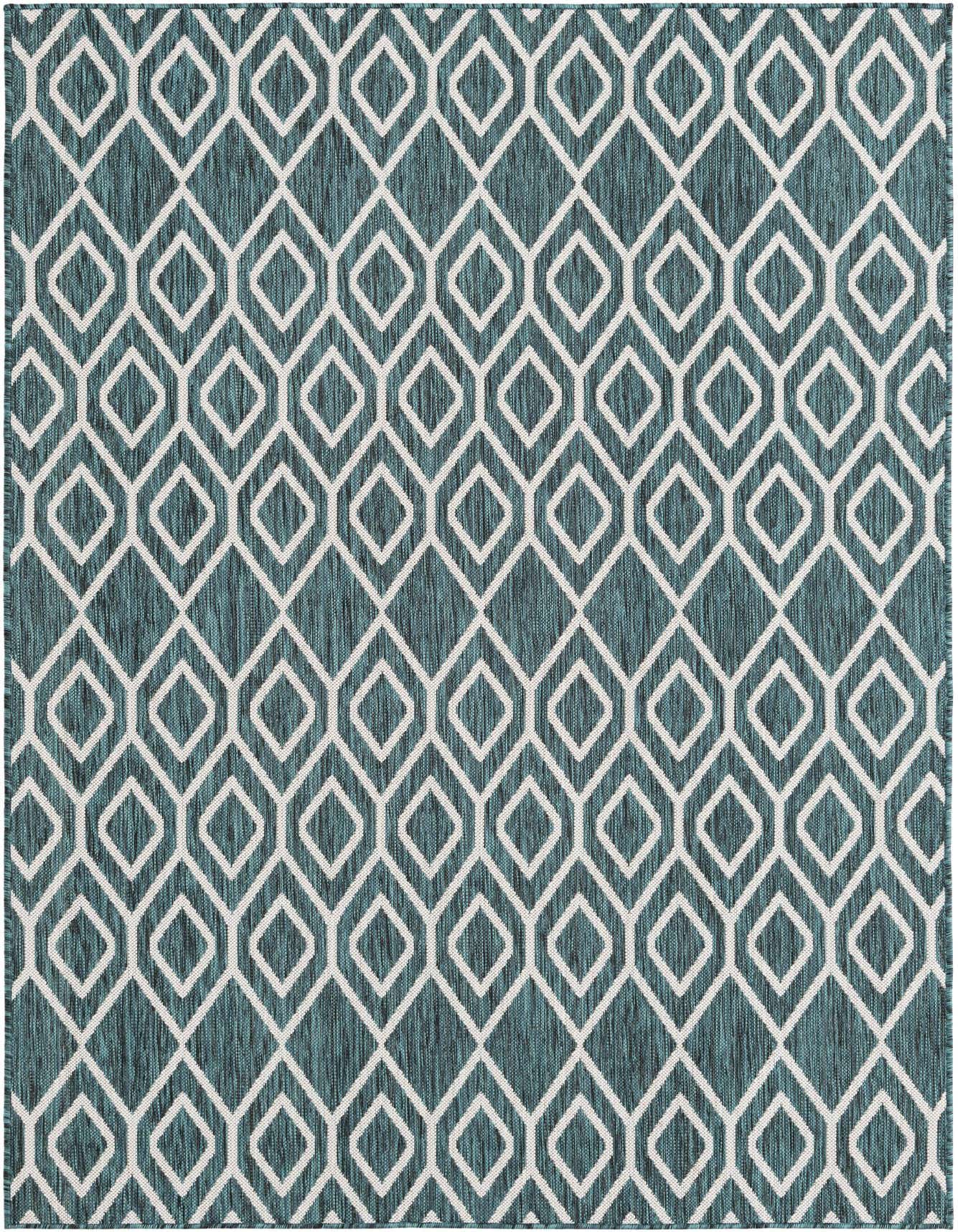 Primary image  Custom Teal  Washable Jill Zarin Indoor / Outdoor Rug