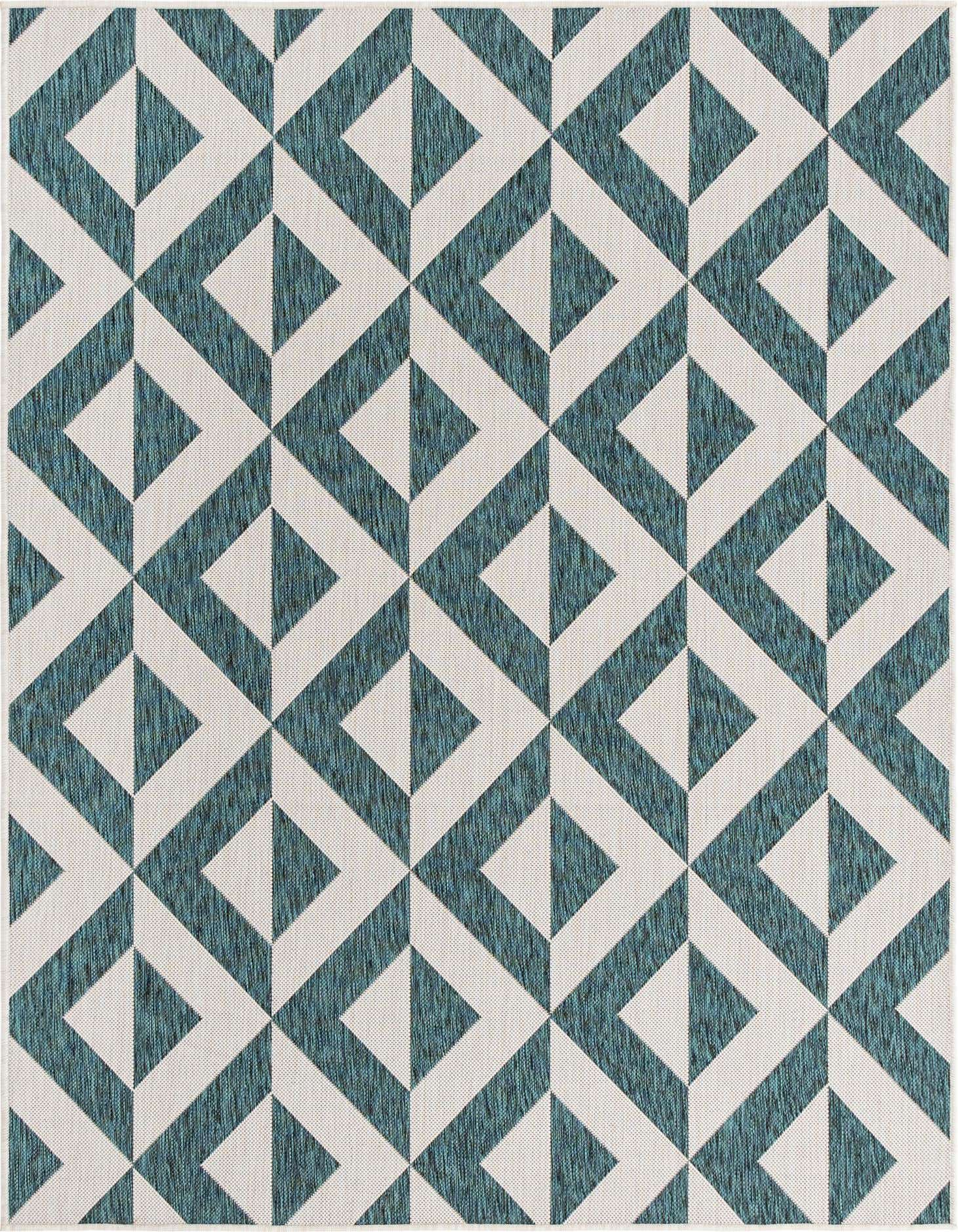 Primary image  Custom Teal  Washable Jill Zarin Indoor / Outdoor Rug