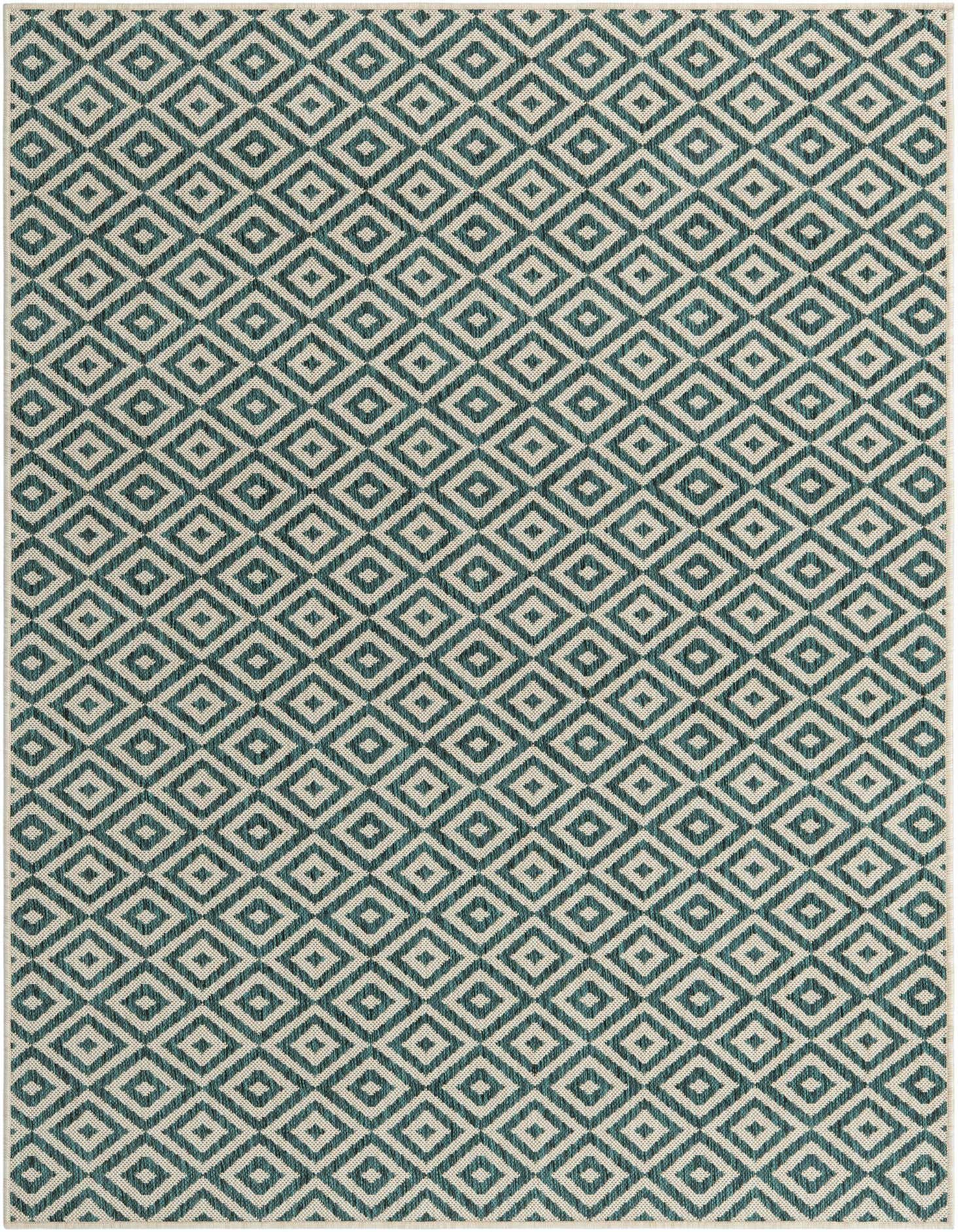 Primary image  Custom Teal  Washable Jill Zarin Indoor / Outdoor Rug