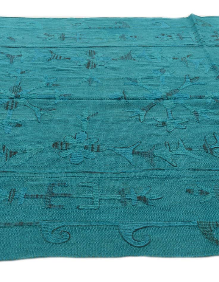 Detail image of  5' 4 x 7' 7  Hand Woven Kilim Suzani Wool Rug