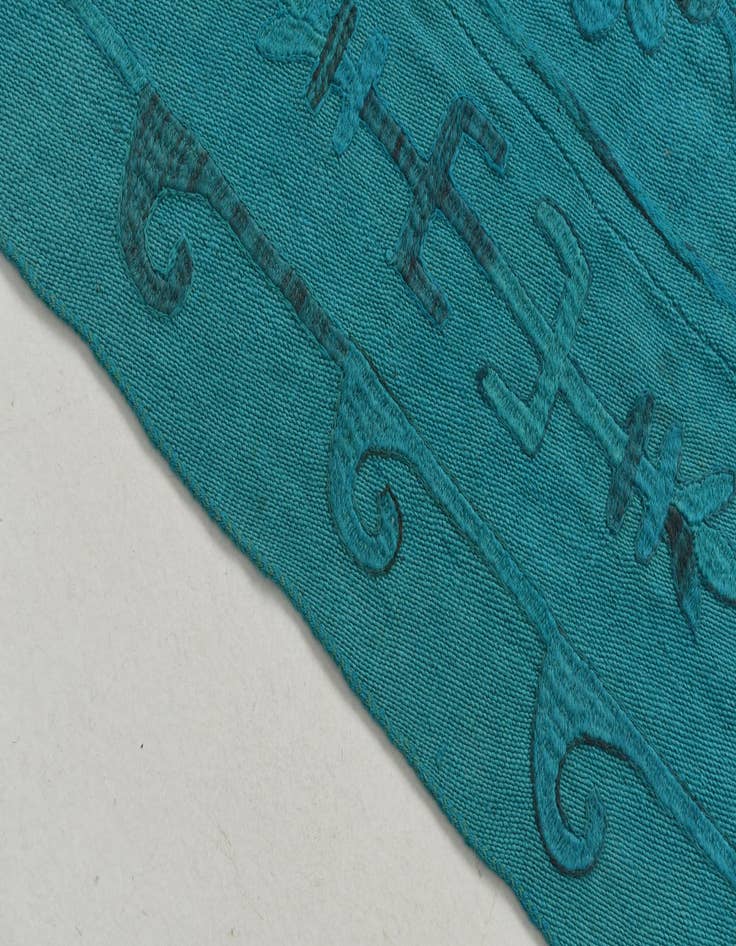 Detail image of  5' 4 x 7' 7  Hand Woven Kilim Suzani Wool Rug