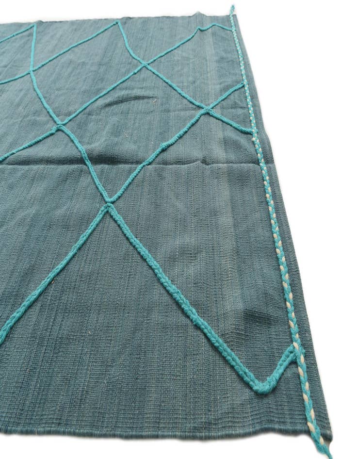 Detail image of  5' 8 x 7' 8  Hand Knotted Moroccan Wool Rug