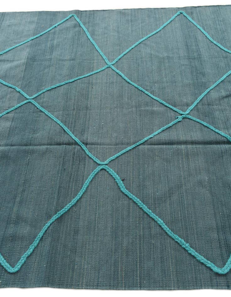 Detail image of  5' 8 x 7' 8  Hand Knotted Moroccan Wool Rug