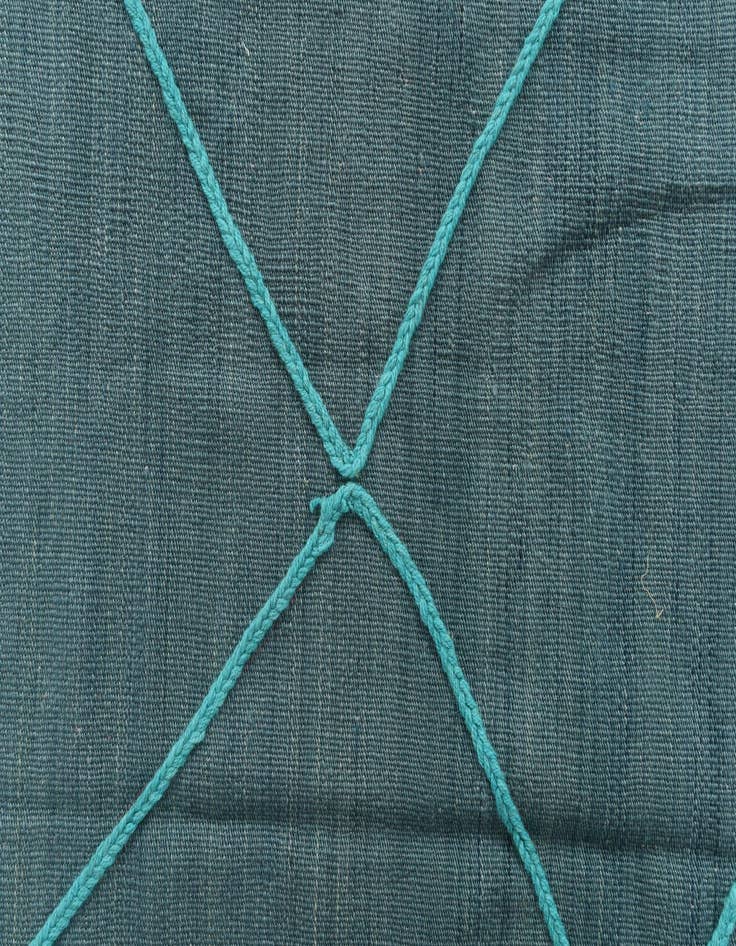 Detail image of  5' 8 x 7' 8  Hand Knotted Moroccan Wool Rug