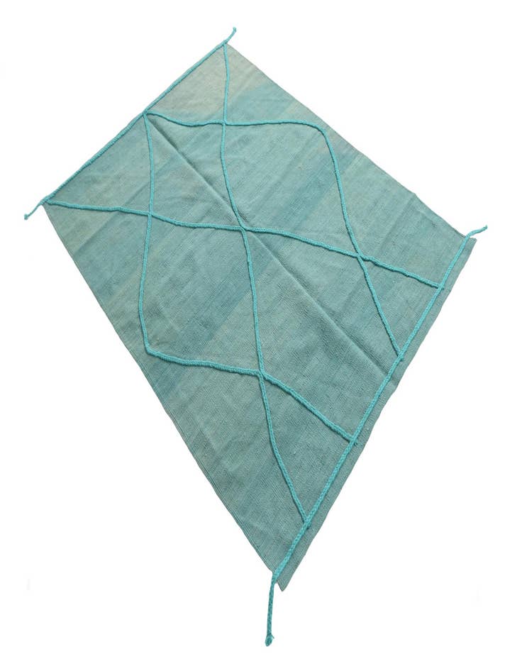 Detail image of  4' 3 x 5' 10  Hand Knotted Moroccan Wool Rug