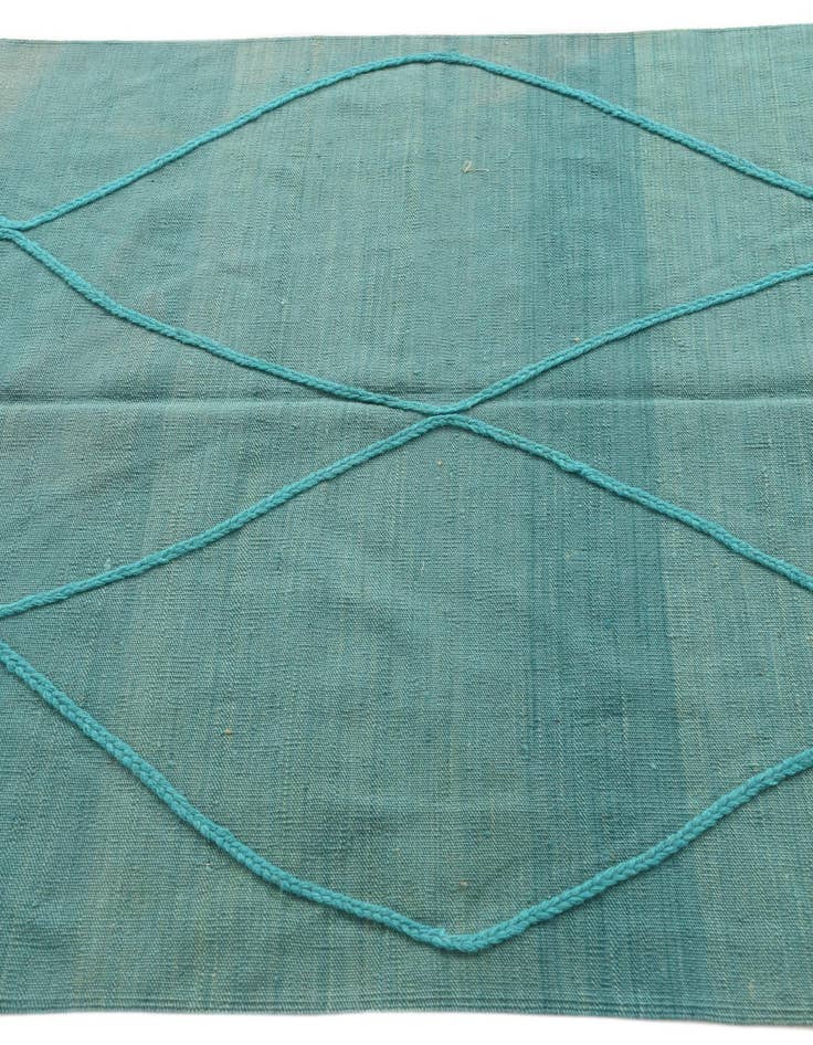 Detail image of  4' 3 x 5' 10  Hand Knotted Moroccan Wool Rug