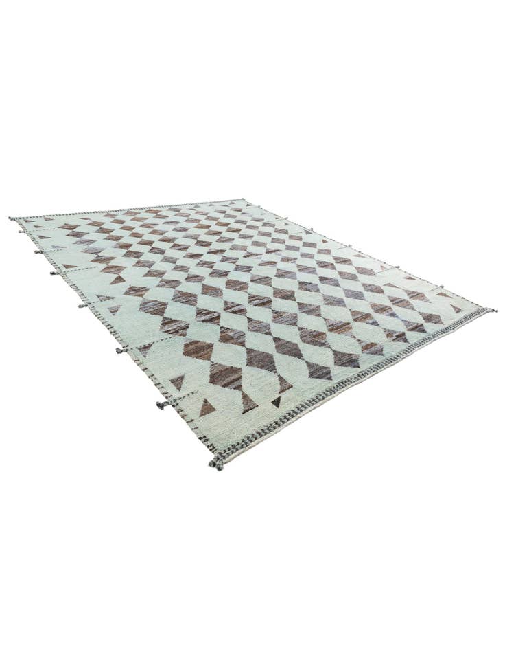 Detail image of  8' 3 x 10'  Hand Knotted Moroccan Wool Rug