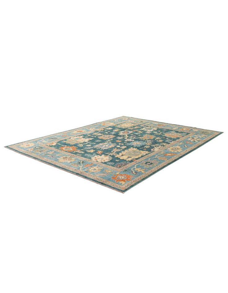 Detail image of  7' 10 x 10'  Hand Knotted Oushak Wool Rug