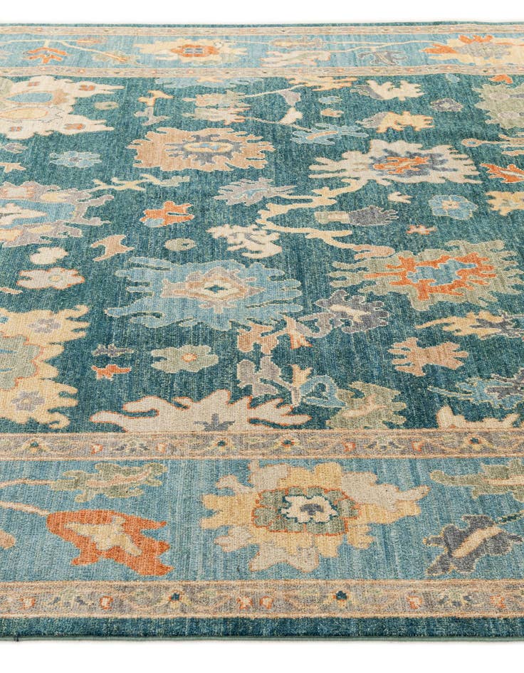Detail image of  7' 10 x 10'  Hand Knotted Oushak Wool Rug
