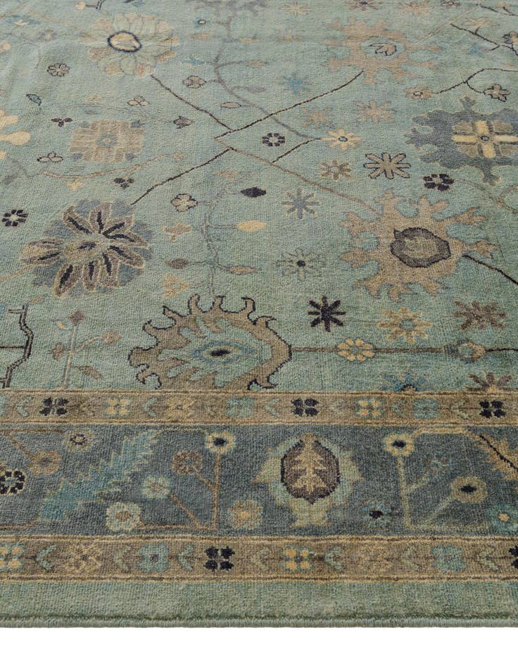 Detail image of 8' 1 x 10' Hand Knotted Oushak Wool Rug