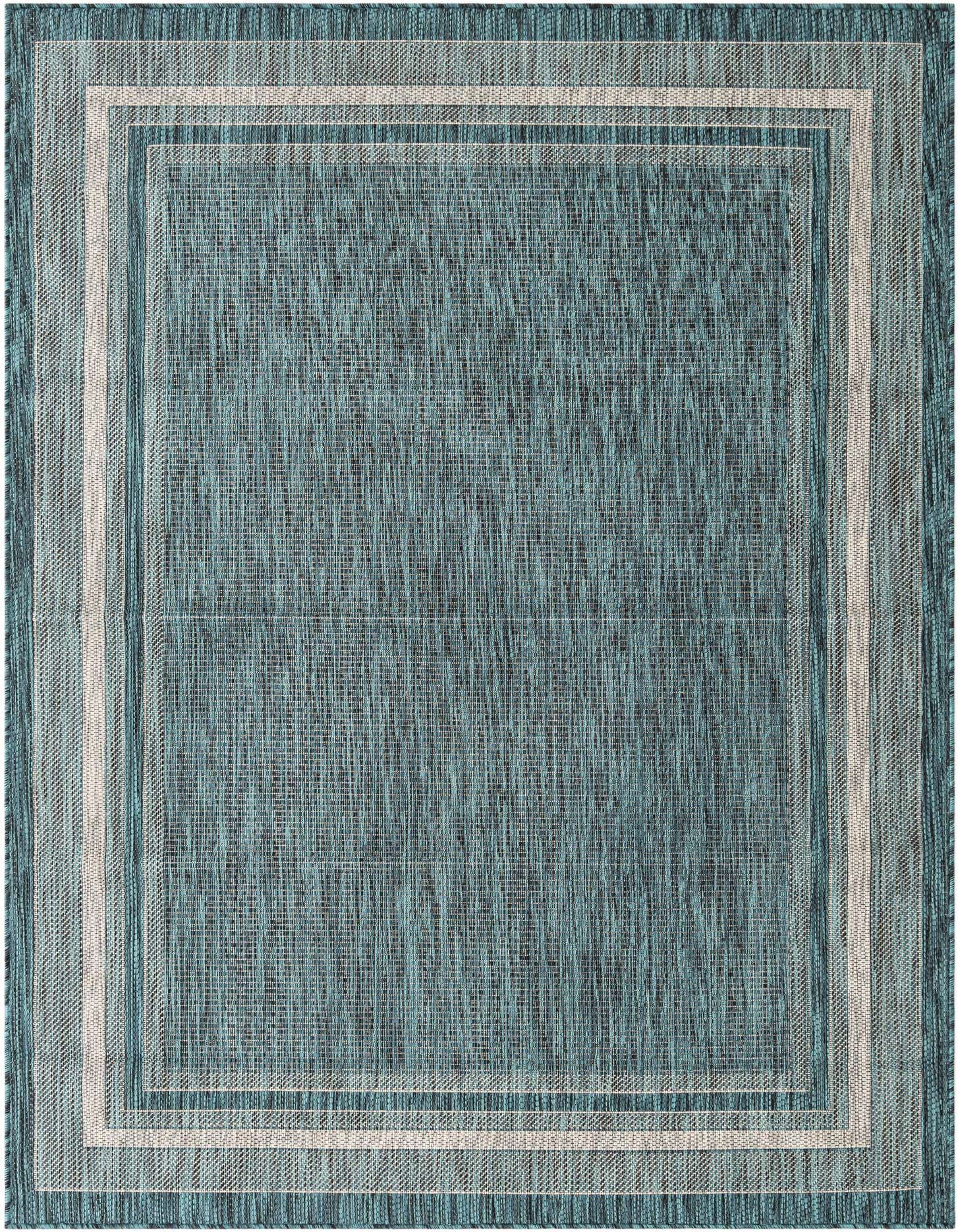 Primary image  5' x 7'  Washable Border Indoor / Outdoor Rug