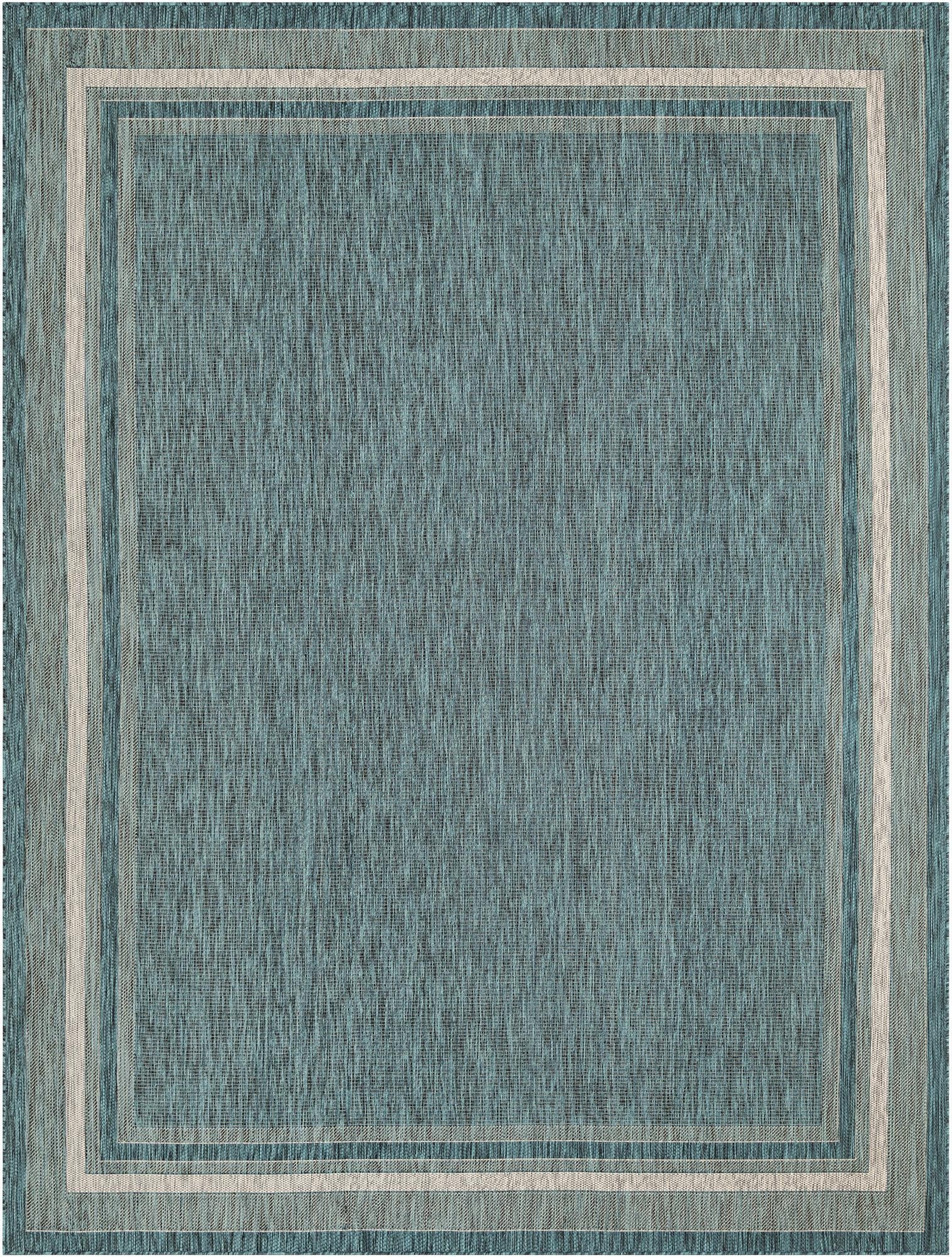  9' x 12'  Washable Border Indoor / Outdoor Rug
