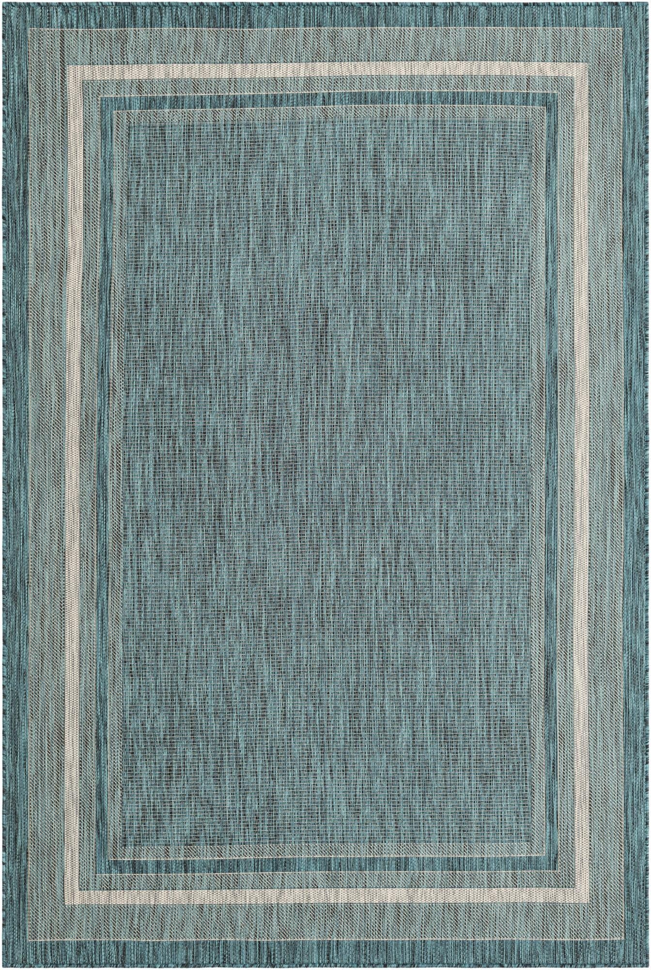  6' x 9'  Washable Border Indoor / Outdoor Rug