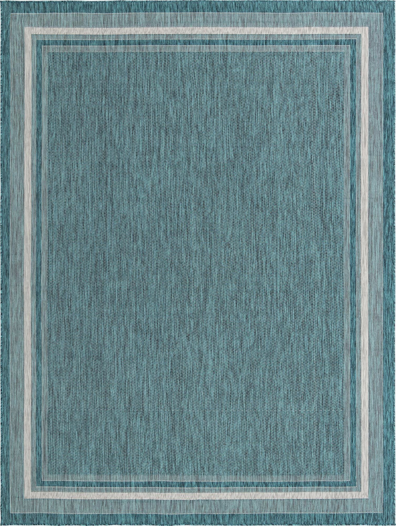  10' x 13'  Washable Border Indoor / Outdoor Rug