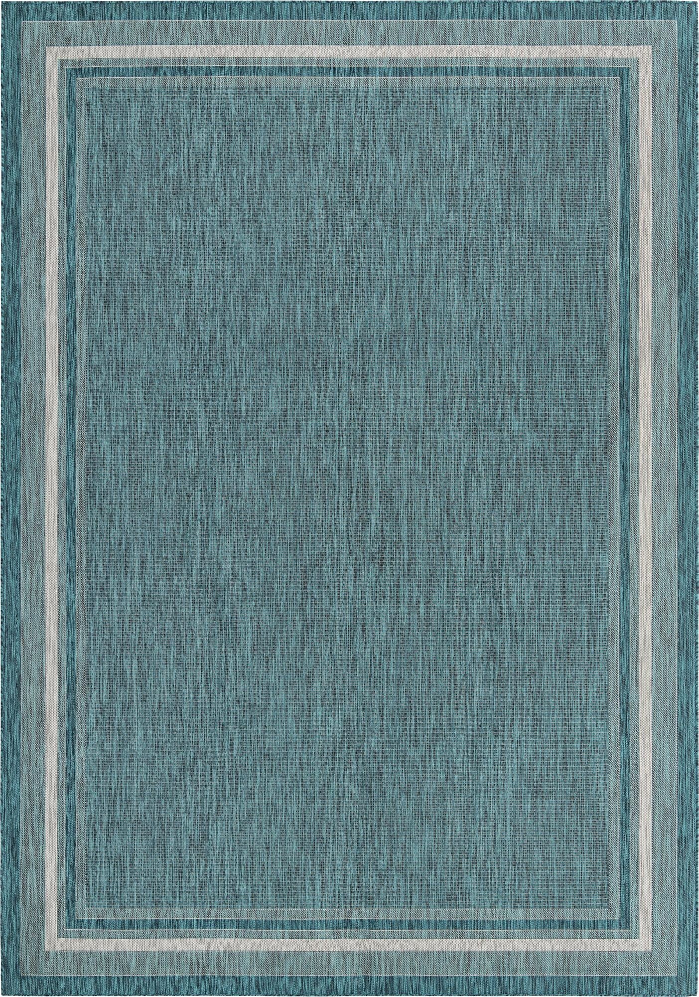 10' x 14'  Washable Border Indoor / Outdoor Rug