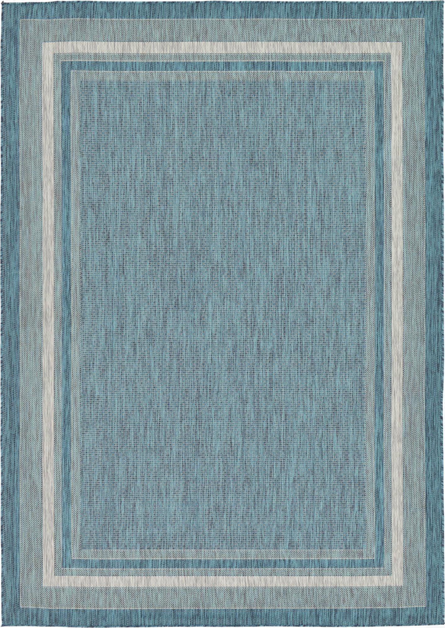  7' x 10'  Washable Border Indoor / Outdoor Rug