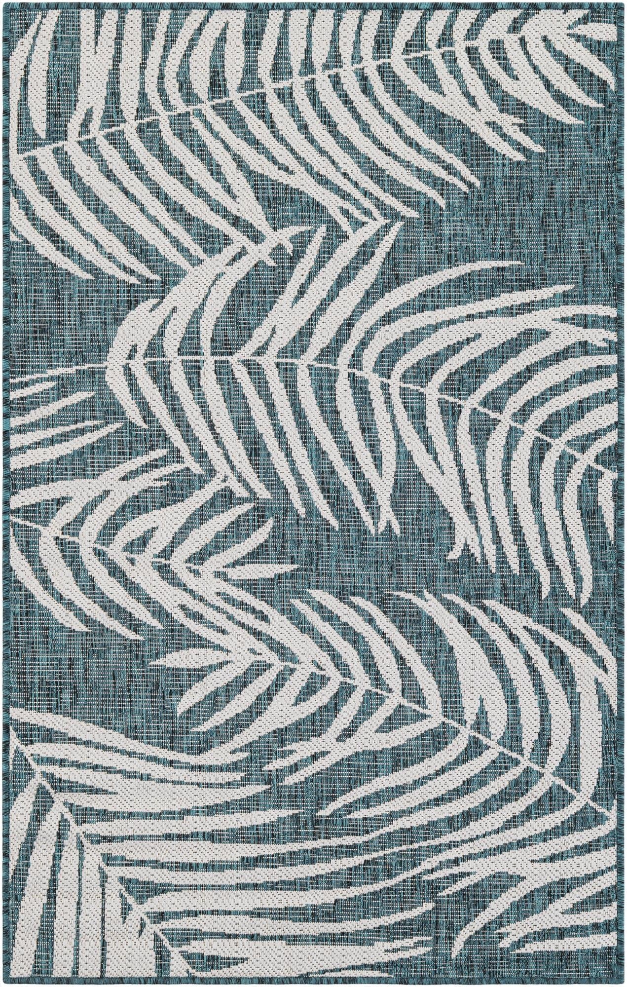 3' x 5' 3  Washable Botanical Indoor / Outdoor Rug