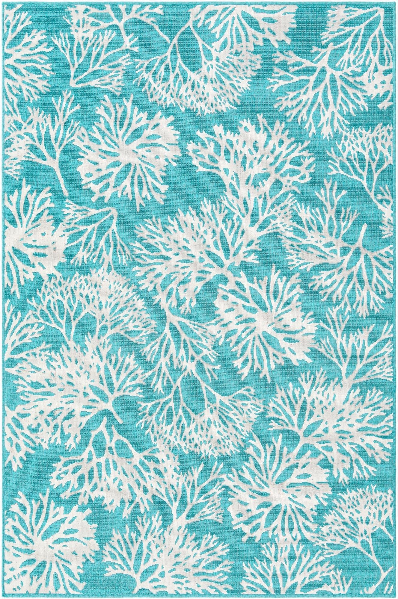  5' 3 x 8'  Washable Coastal Indoor / Outdoor Rug