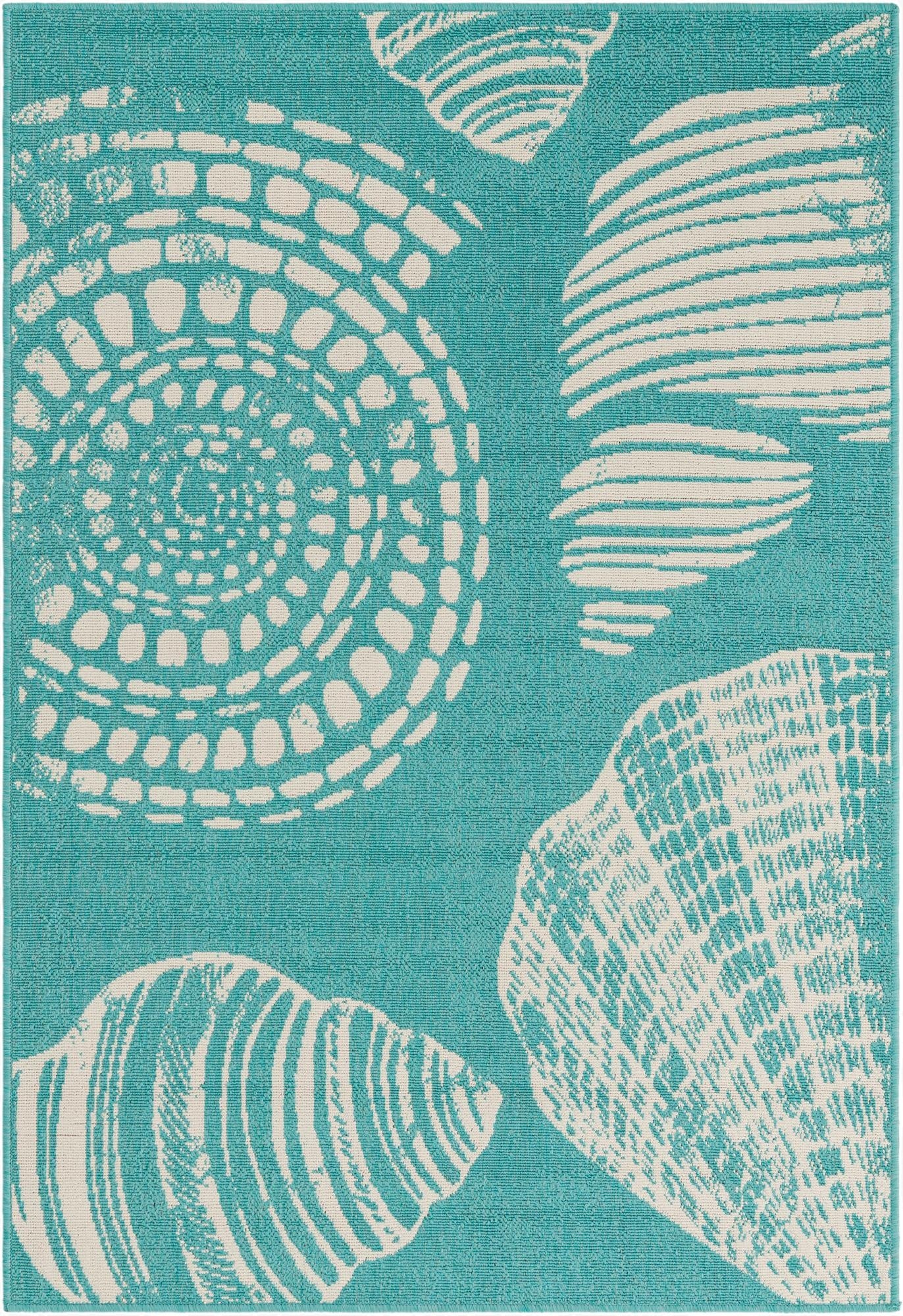  4' x 6'  Washable Coastal Indoor / Outdoor Rug