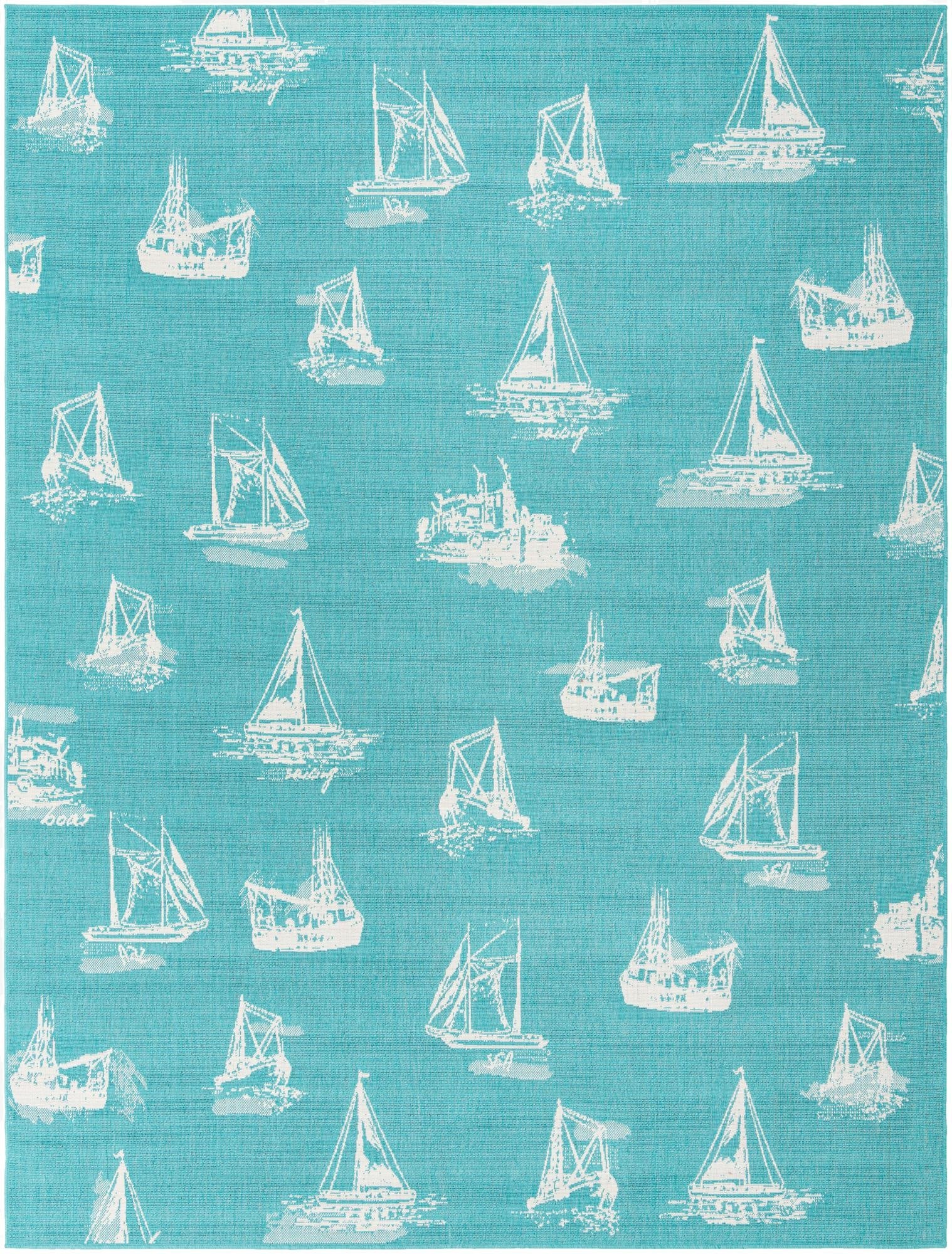  9' x 12'  Washable Coastal Indoor / Outdoor Rug