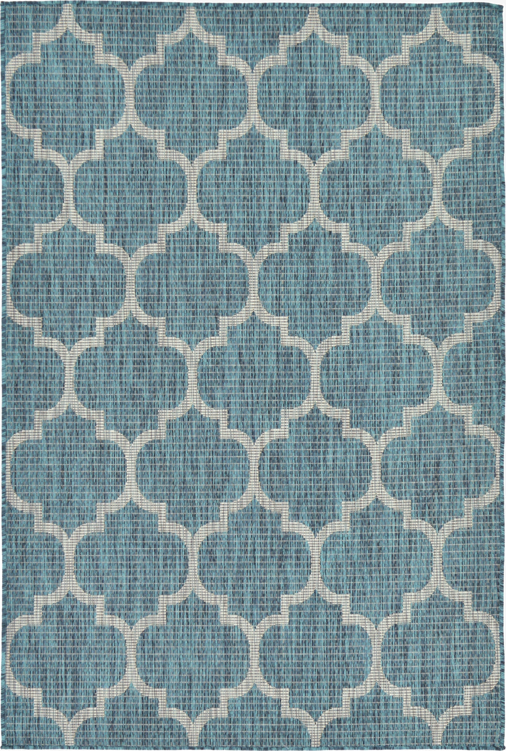  4' x 6'  Washable Lattice Indoor / Outdoor Rug