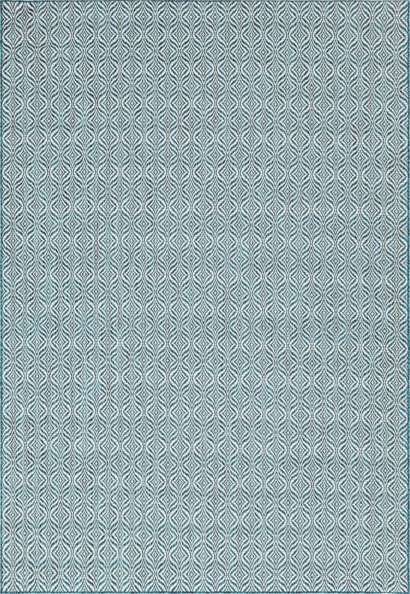  8' x 11' 4  Washable Lattice Indoor / Outdoor Rug