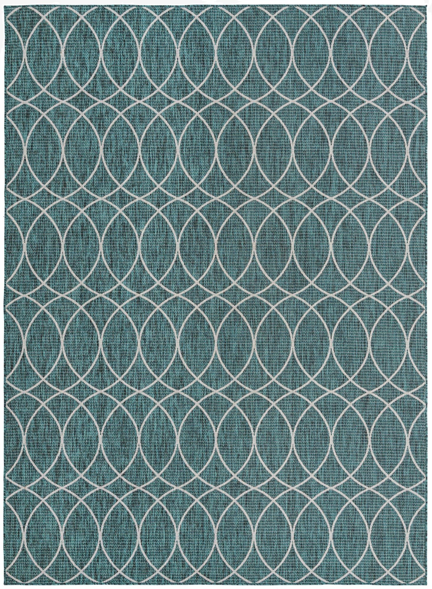  7' 10 x 11'  Washable Lattice Indoor / Outdoor Rug