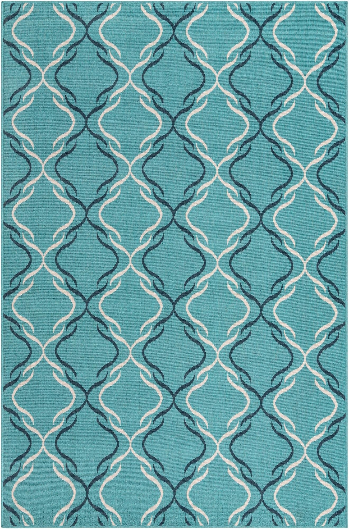  6' x 9'  Washable Lattice Indoor / Outdoor Rug