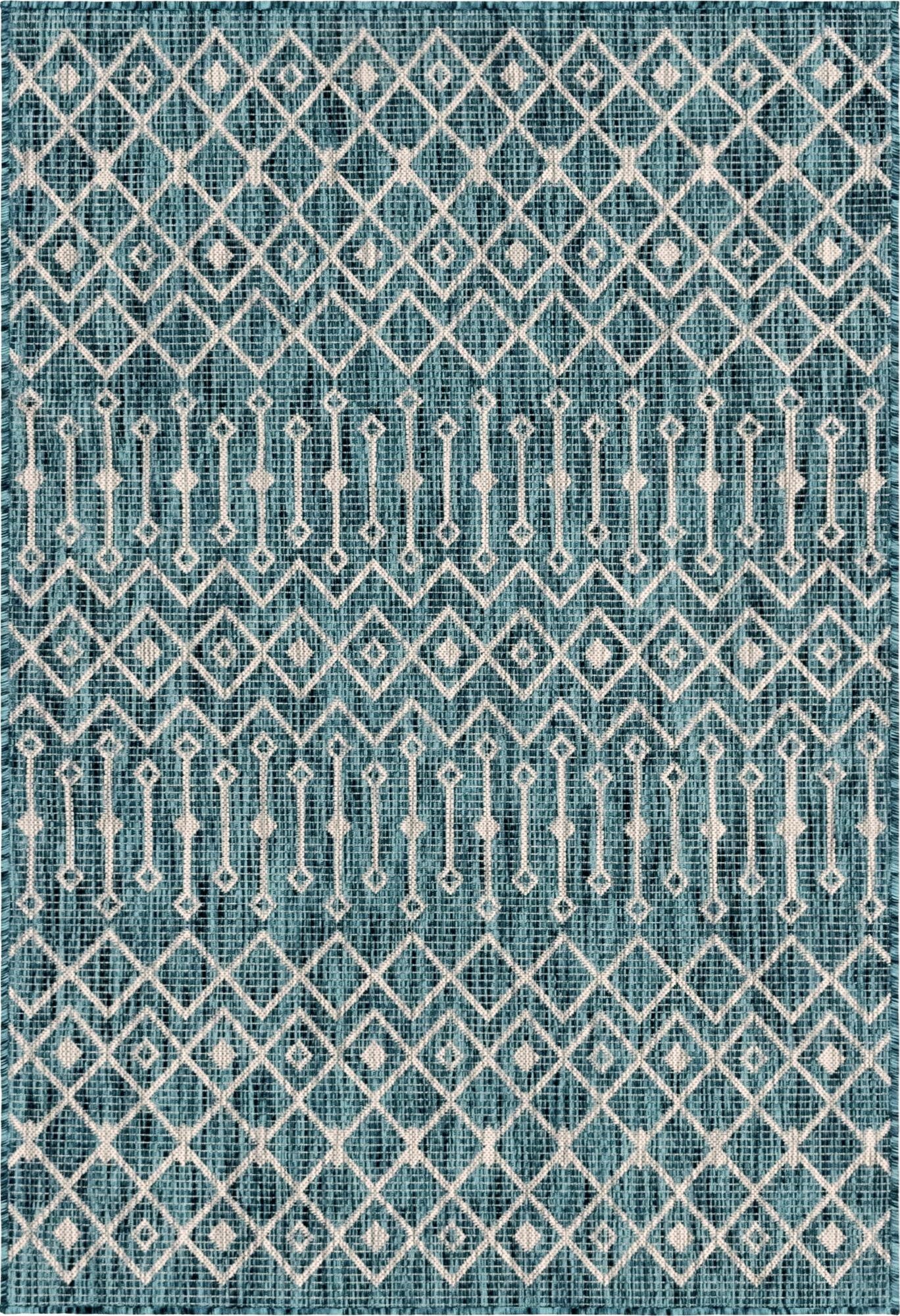  4' x 6'  Washable Lattice Indoor / Outdoor Rug
