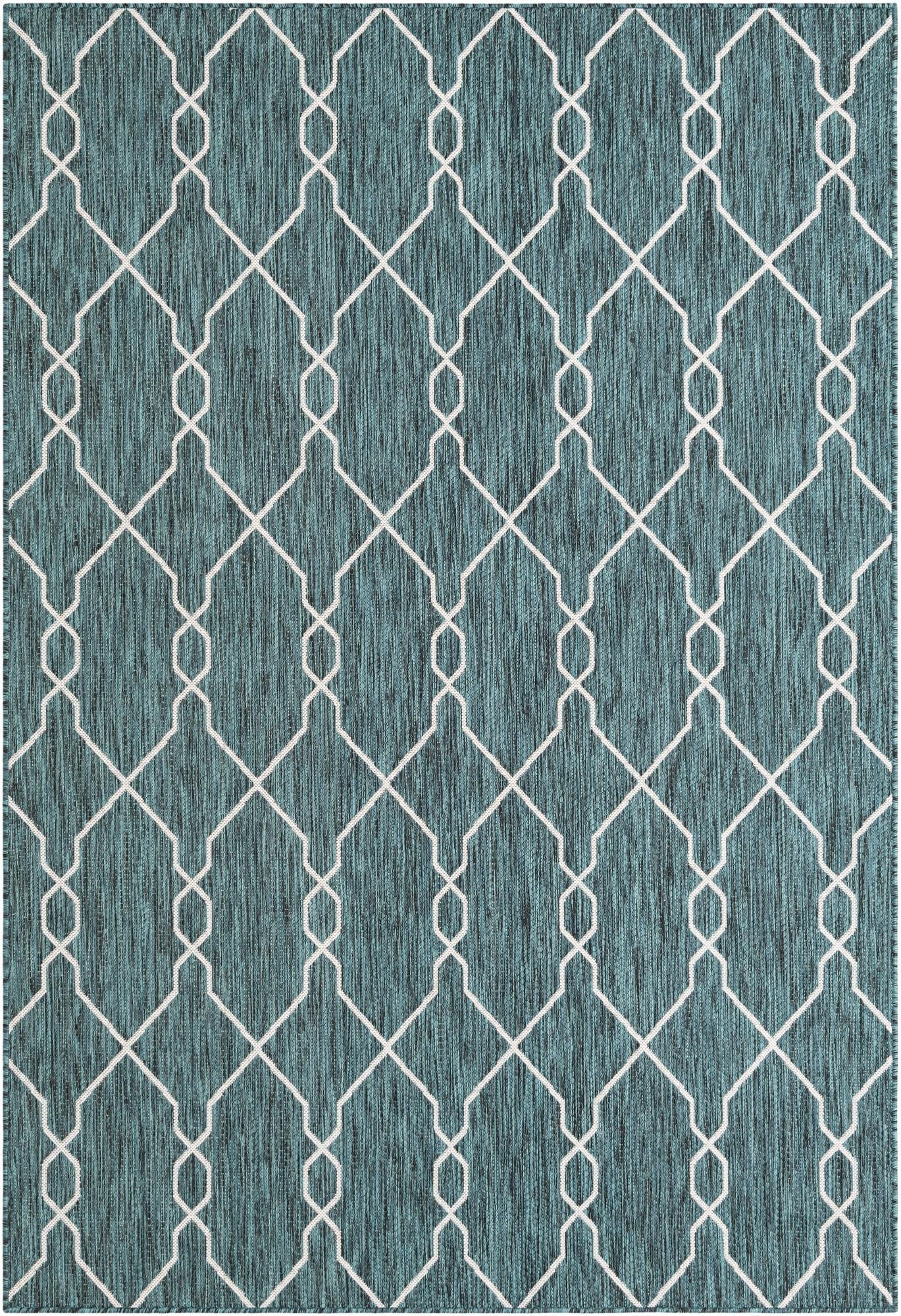  6' x 9'  Washable Lattice Indoor / Outdoor Rug