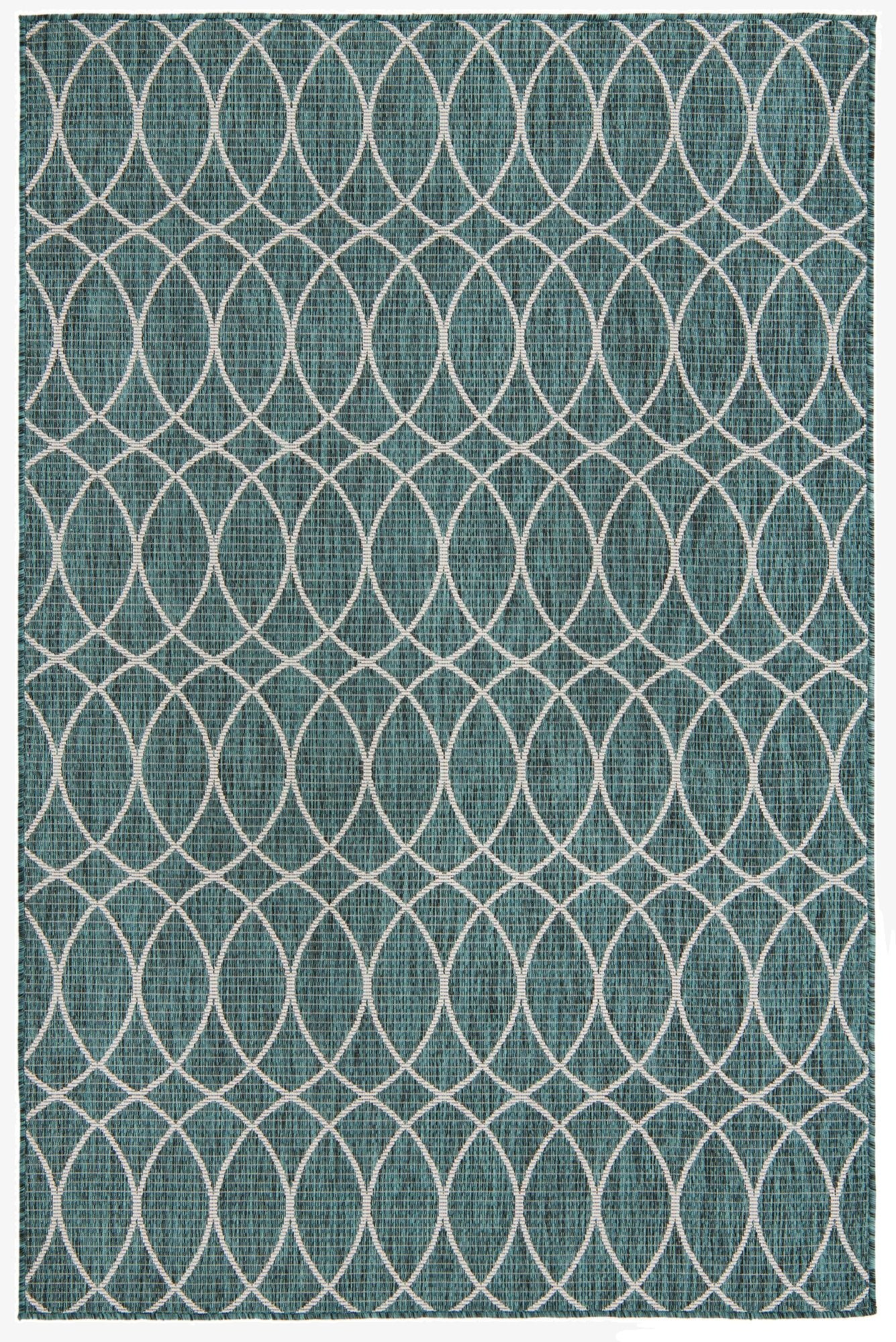  5' 3 x 7' 10  Washable Lattice Indoor / Outdoor Rug