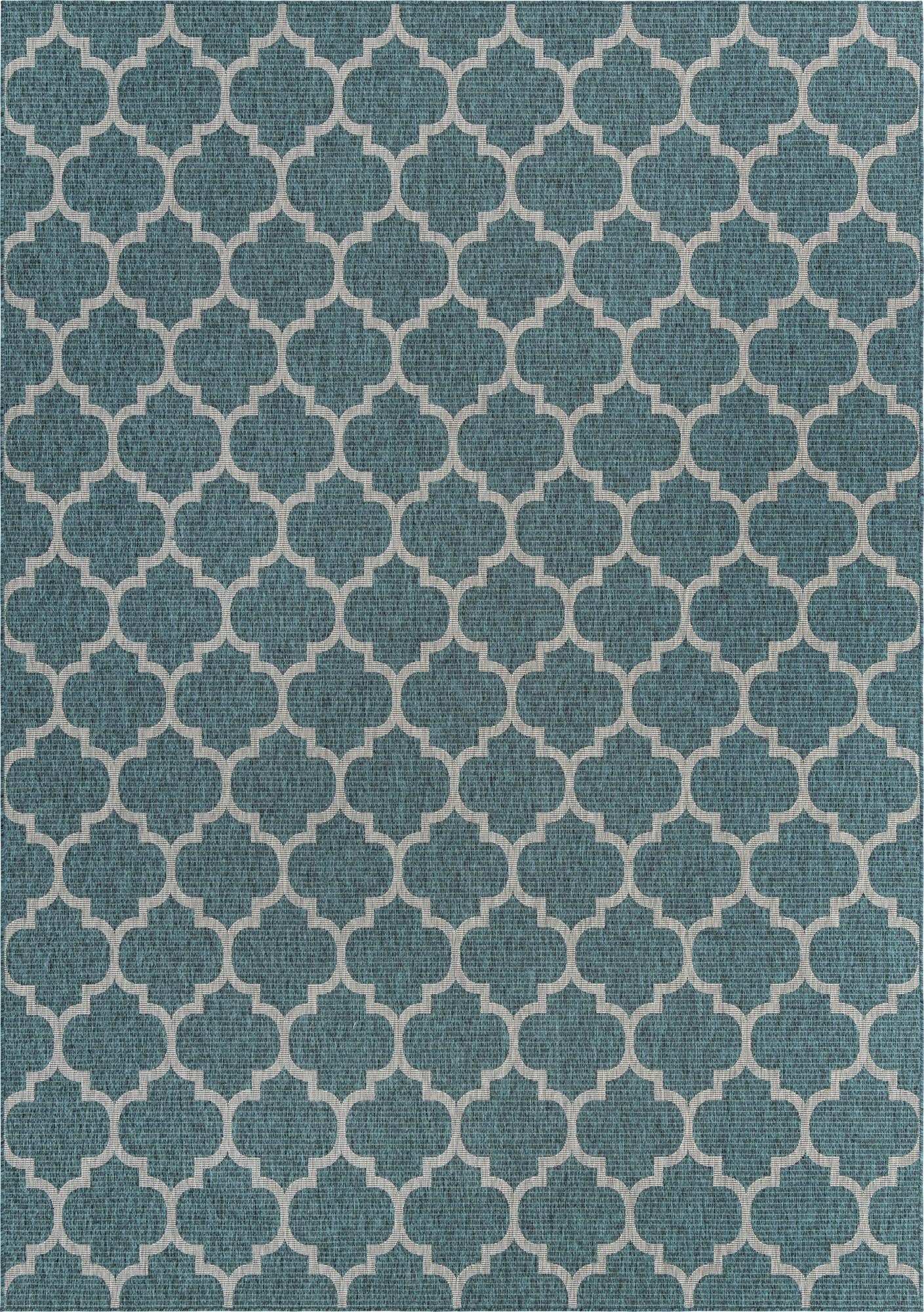  10' x 14'  Washable Lattice Indoor / Outdoor Rug