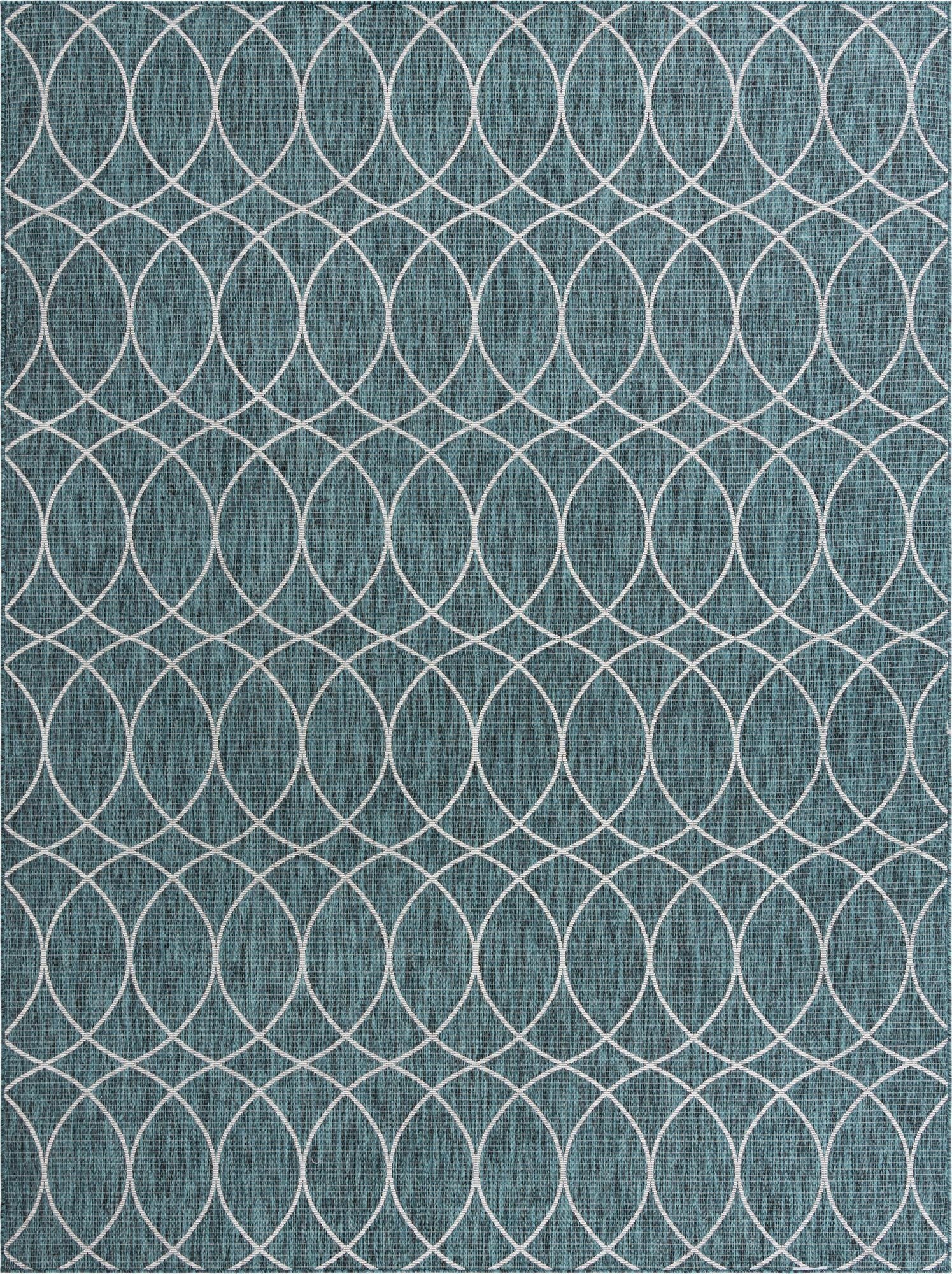  9' x 12'  Washable Lattice Indoor / Outdoor Rug