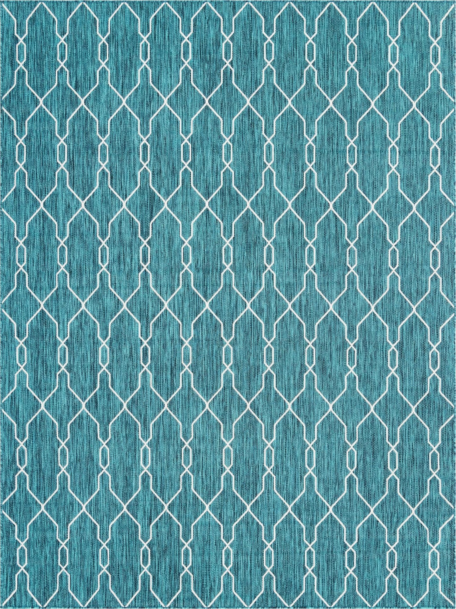  9' x 12'  Washable Lattice Indoor / Outdoor Rug